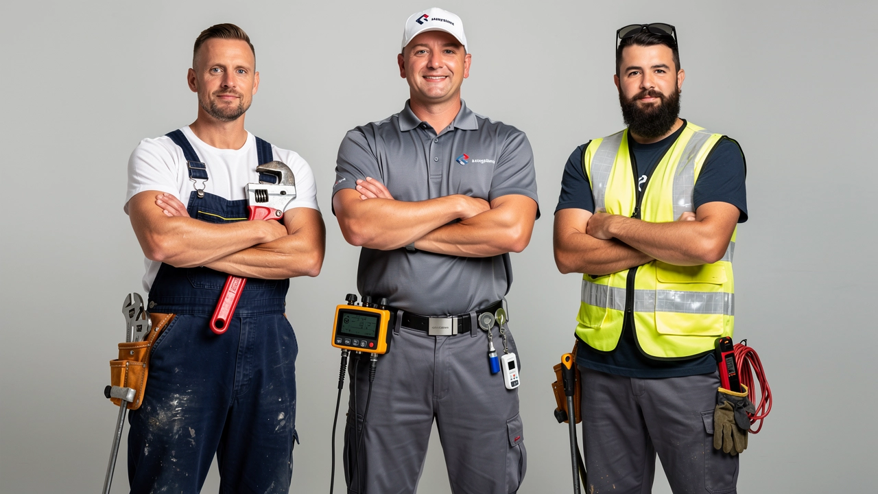 Service team working together